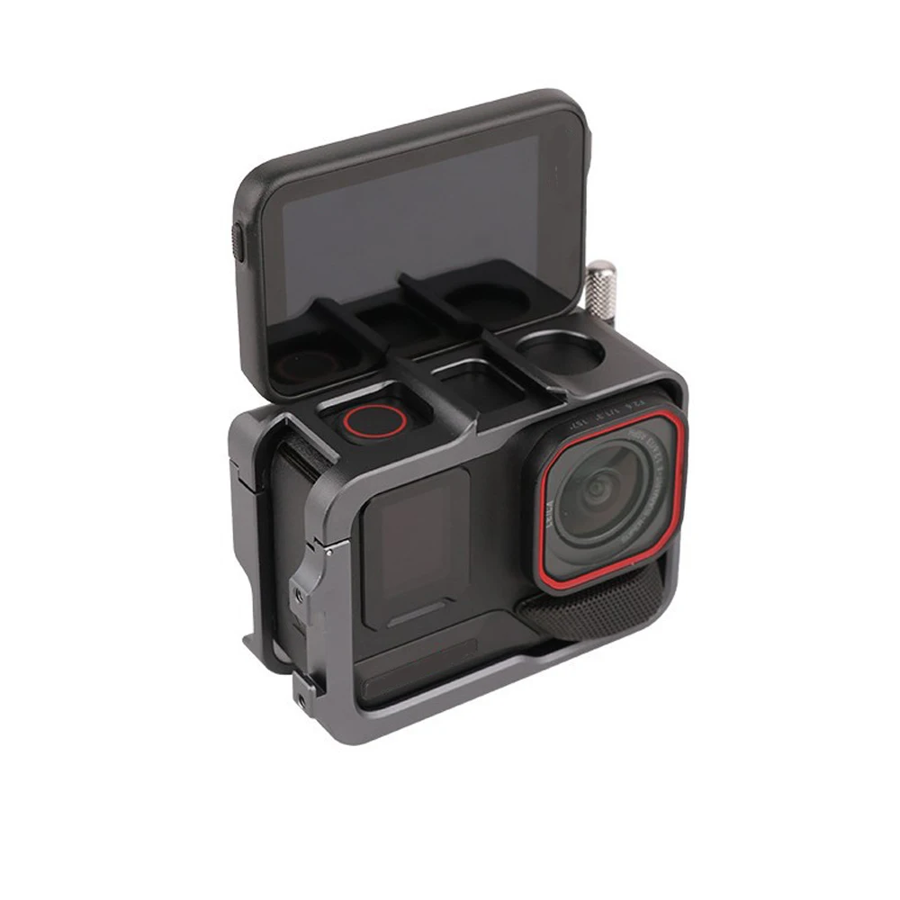 

Metal Frame Cage for Insta360 Ace Pro 2 / Ace Pro / Ace Protective Durable Case With Cold Shoe Mount Camera Frame Accessories