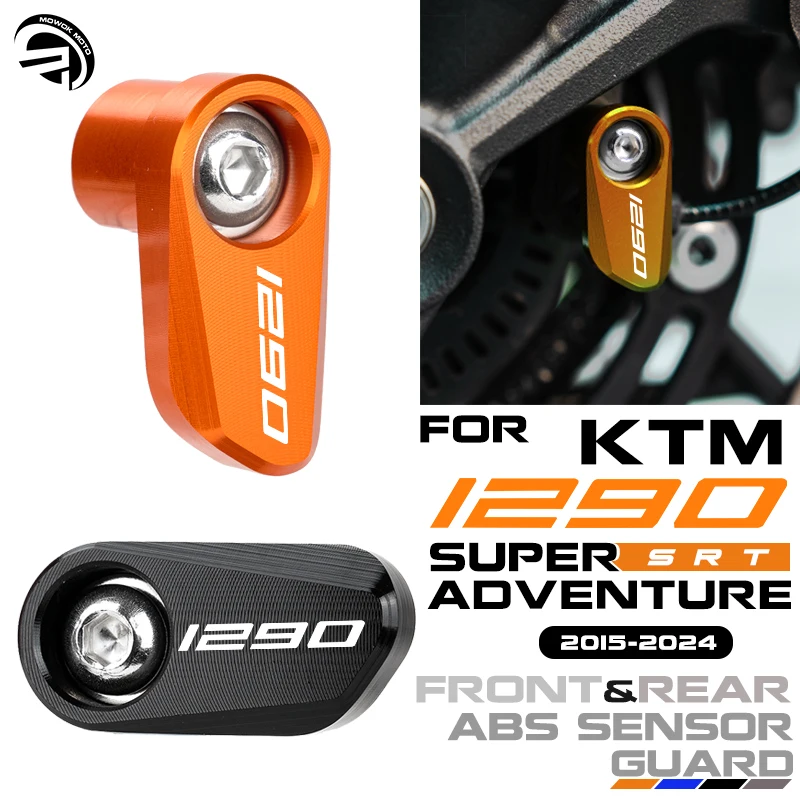 For KTM 1290 SUPER ADVENTURE S R T 1290 ADVENTURE 1290 SAS Motorcycle Aluminum Front Rear Wheel ABS Sensor Protection Guard