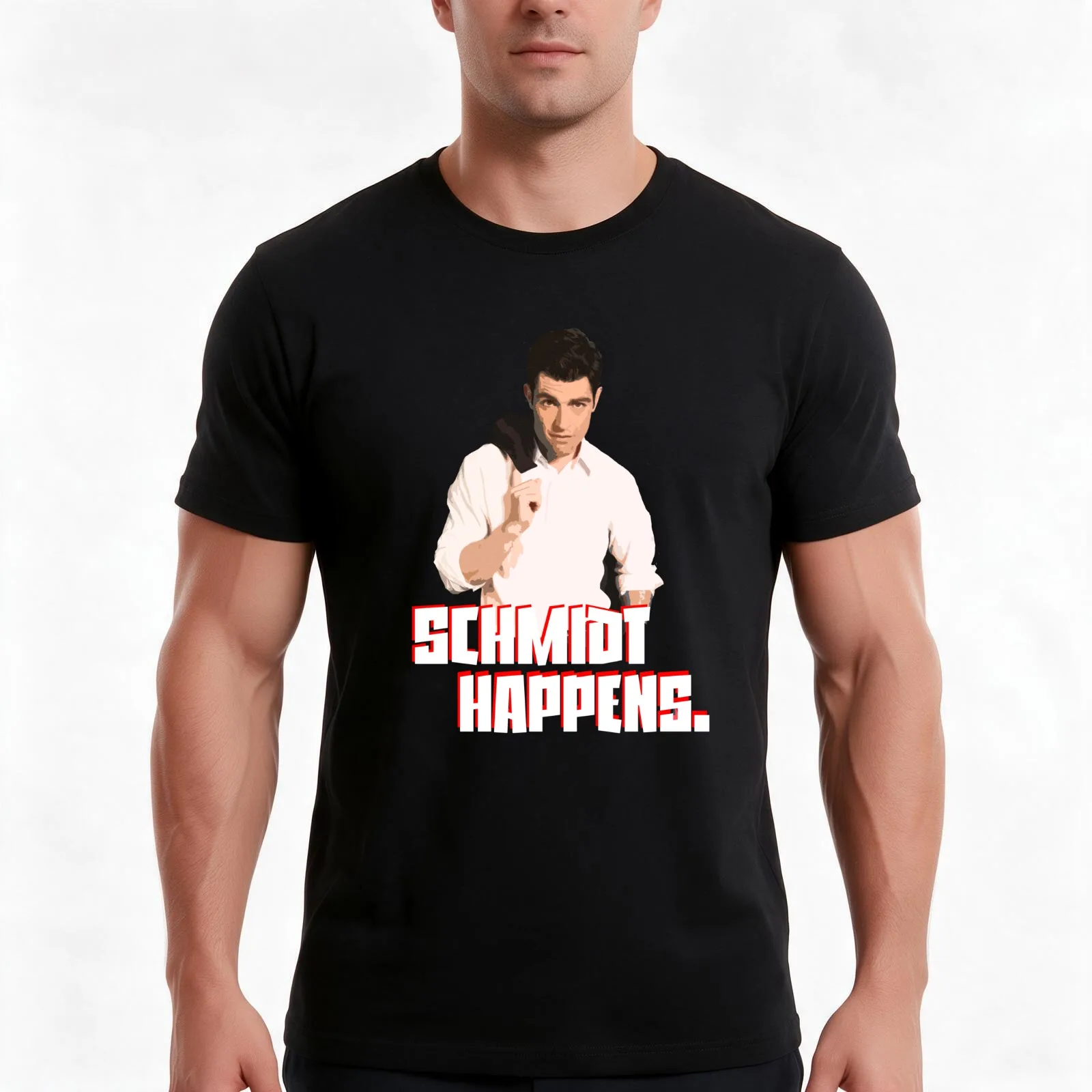 Schmidt T-Shirt Summer Casual Cotton Tee Oversized Streetwear Tops Vintage Graphic Print Loose Fit Short Sleeve 100% Cotton