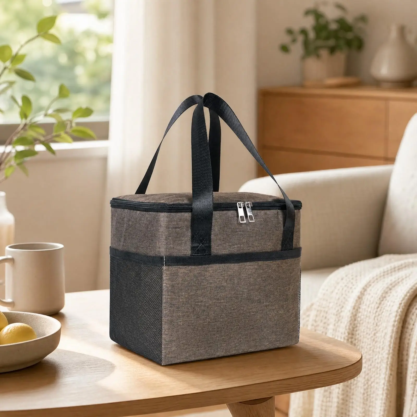 Portable Insulated Lunch Box Oxford Fabric Thermal Holder for Men Women Outdoor Travel Picnic Meal