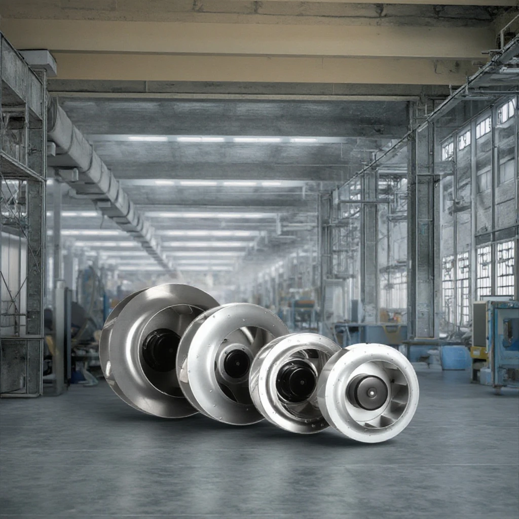 250mm 230V Customizable EC Motorized Impeller Plug Low Noise High Volume Backward Curved Centrifugal Fans For Air ODM OEM