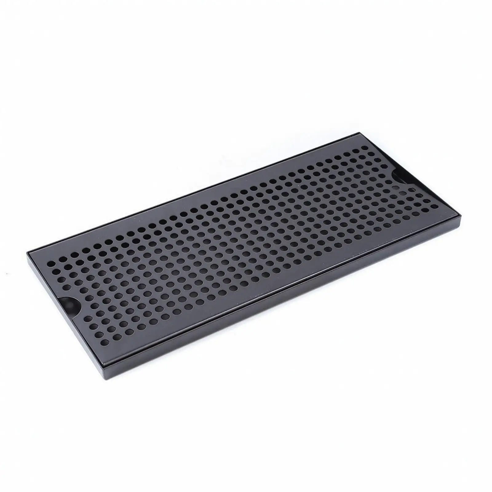 Stainless Steel Drip Tray for Coffee Bar Drain Screen 304 Grade Perforated Spill Catcher with Notch for Barista Workstation