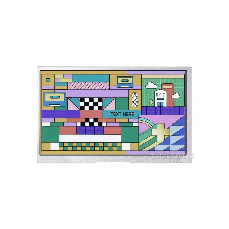 Модуль дисплея Waveshare 7/10,1-дюймовый DVI для Raspberry Pi Pico, панель IPS, 1024×600 пикселей, интерфейс DVI, связь