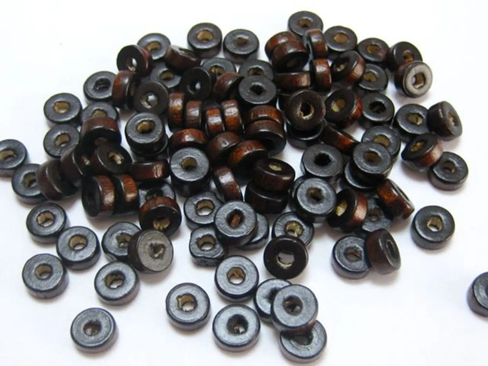 500 Brown Colour 8X3mm Column Wood Beads~Wooden Heishi beads
