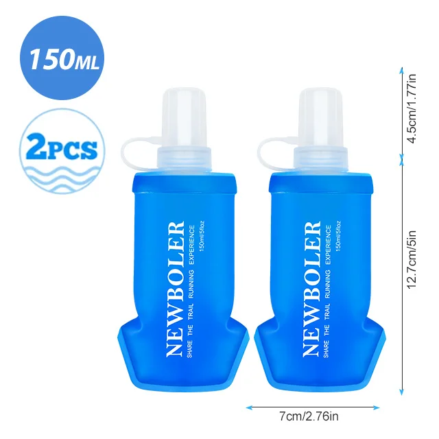 250/500/750ML Wasserflasche TPU Faltbare Weiche Trinkflasche Sport-Wasserflasche Zusammenklappbare Wasserflasche für Laufen Camping Wandern