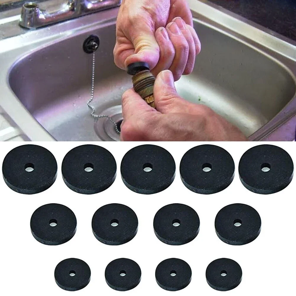 13PC Mixed Tap Washers Rubber Washers Faucet Sealing Ring Leak-proof Rubber Gasket Tap Seal Drip Sink Shower Hose O-Ring Gasket