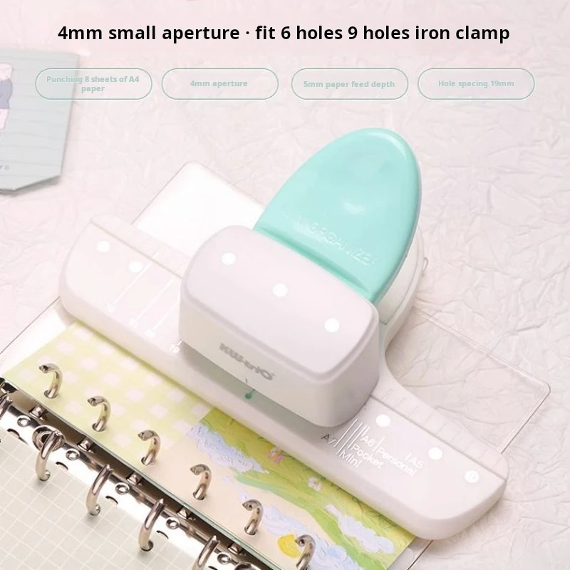 

Дырокол на 3 отверстия, дырокол для A8 Mini/A7/A7 Pocket/A6/A6 Personal/A5, размер 8 листов, емкость для ноутбука для скрапбукинга