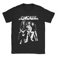 Budgie Band White In Black T Shirts Men 100% Cotton Casual T-Shirts Round Collar Tees Short Sleeve Tops Printed