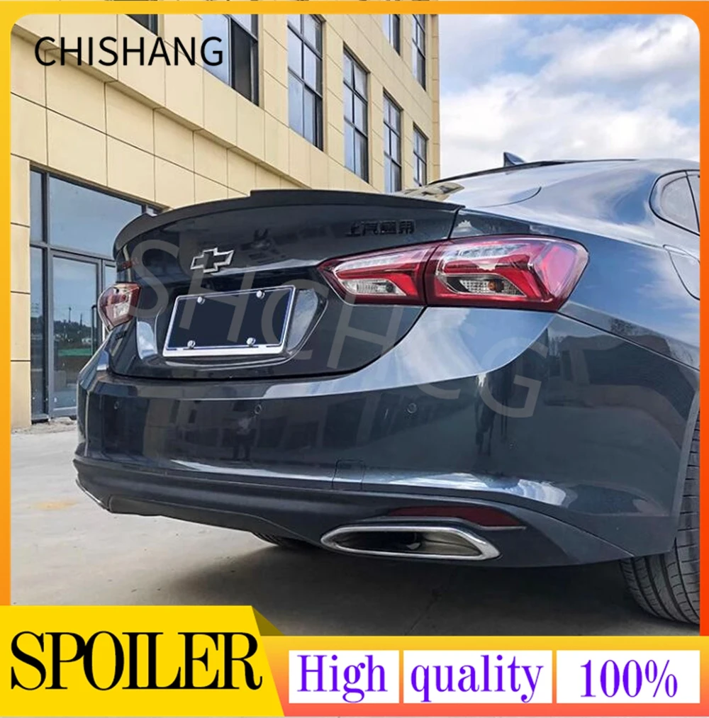 For Chevrolet Malibu XL Spoiler 2016-2022 Year Glossy Carbon Fiber Rear Wing M4 Style Accessories Car Refitt Spoiler