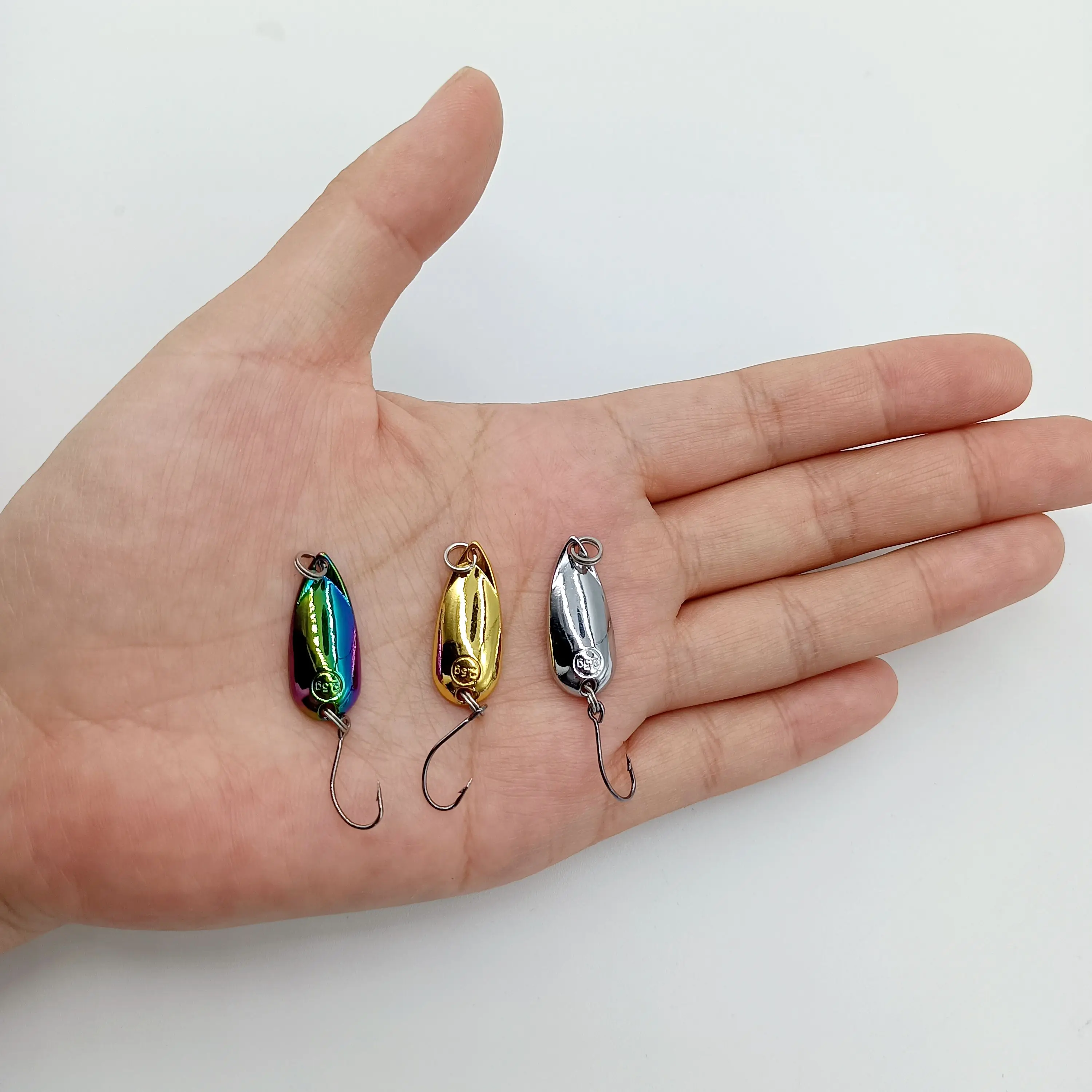 DUODUOYU 1PCS  Mini Metal  Fishing Lure 2.5g/3.5g/5g Small Spoon Lure Wobbler Spinner Bait  Artificial Bass Fishing Tackle