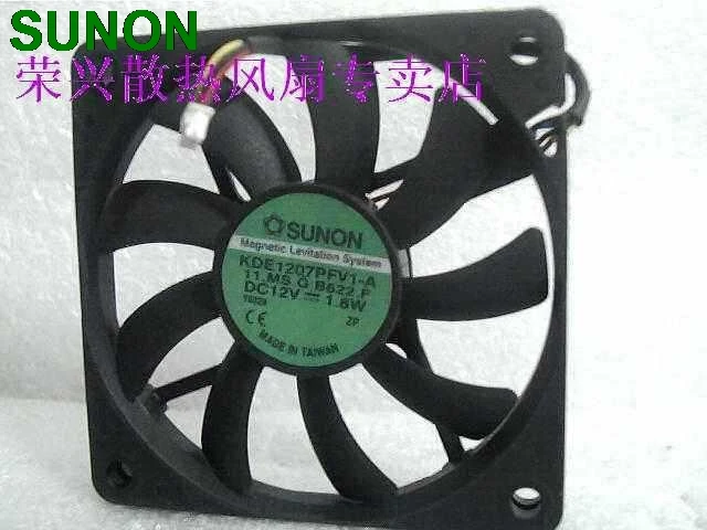 For Sunon KDE1207PFV1-A 7CM 7015 70mm DC 12V 1.8W 7010 ultra-quiet fan Maglev fan