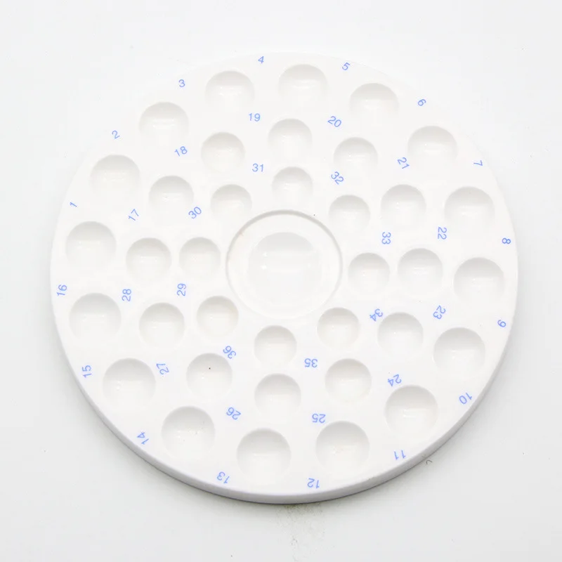 Lab Porcelain Mixing Tray,Technician Porcelain Mixing Tray,36 Holes, 24 Holes,Mini Moisturizing Mixing Tray with Lid. Best Tool