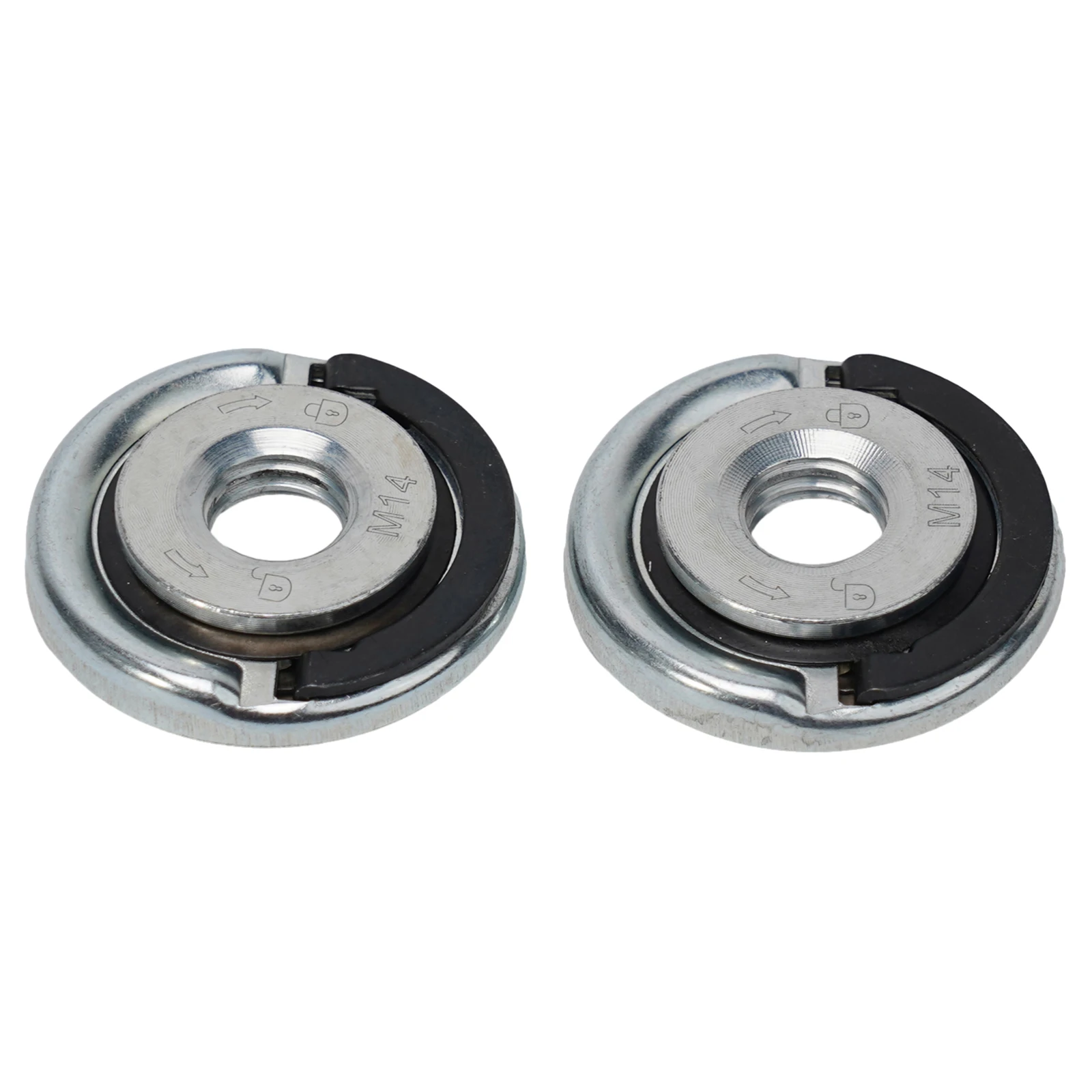2Pcs Quick Release Flange Nut M14-Thread Self-Locking Grinder Pressing Plate Power Chuck Tools Angle Grinder Accessories