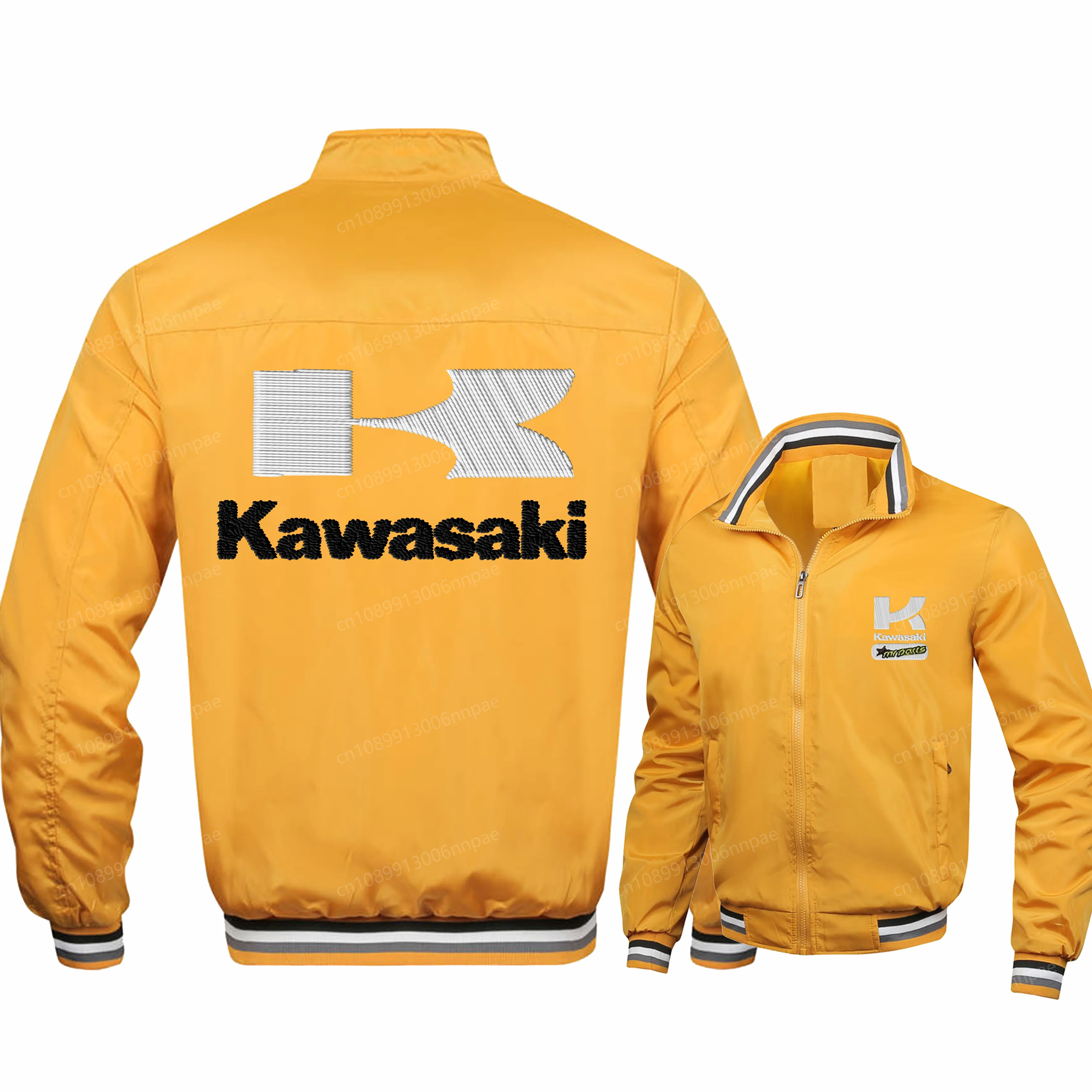 

Sports Coat Embroidery Kawasaki 3D Printing Motorcycle Uniform Motorcyclist Jacket Men's Clothing Clothes Zip Up Jackets for Man