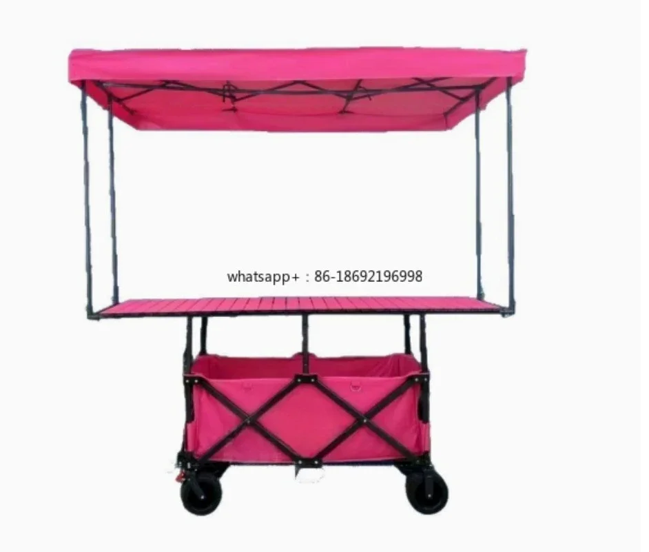 2026--Oversized Stall Truck Lifting and Lowering Foldable Outdoor Camping Vehicle Stall Trolley Night Market Snack Cart Hand