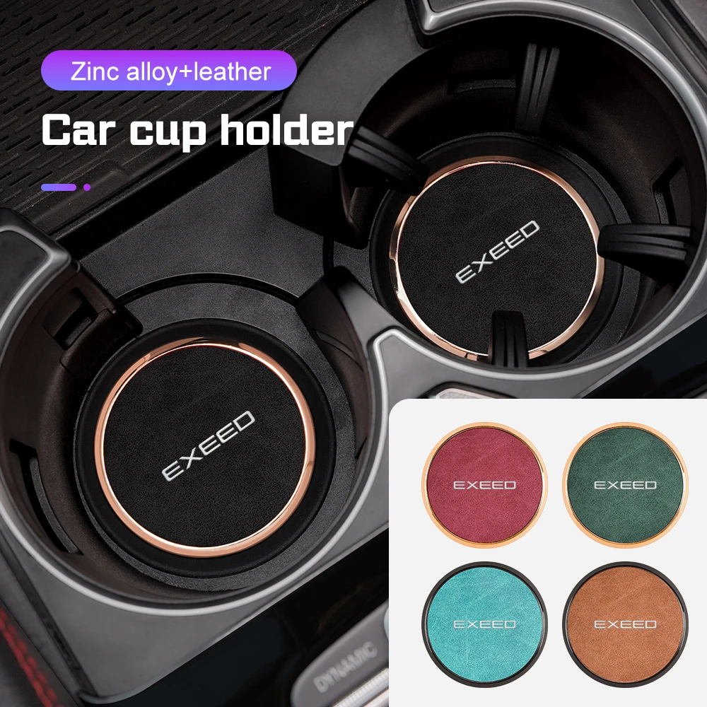 Universal Car Cup Holder Coaster Anti-slip Water-proof Cup Mat For Chery Exeed RX Txl Tx Lx VX Tiggo 4 5X 7 Pro 8  Accessories