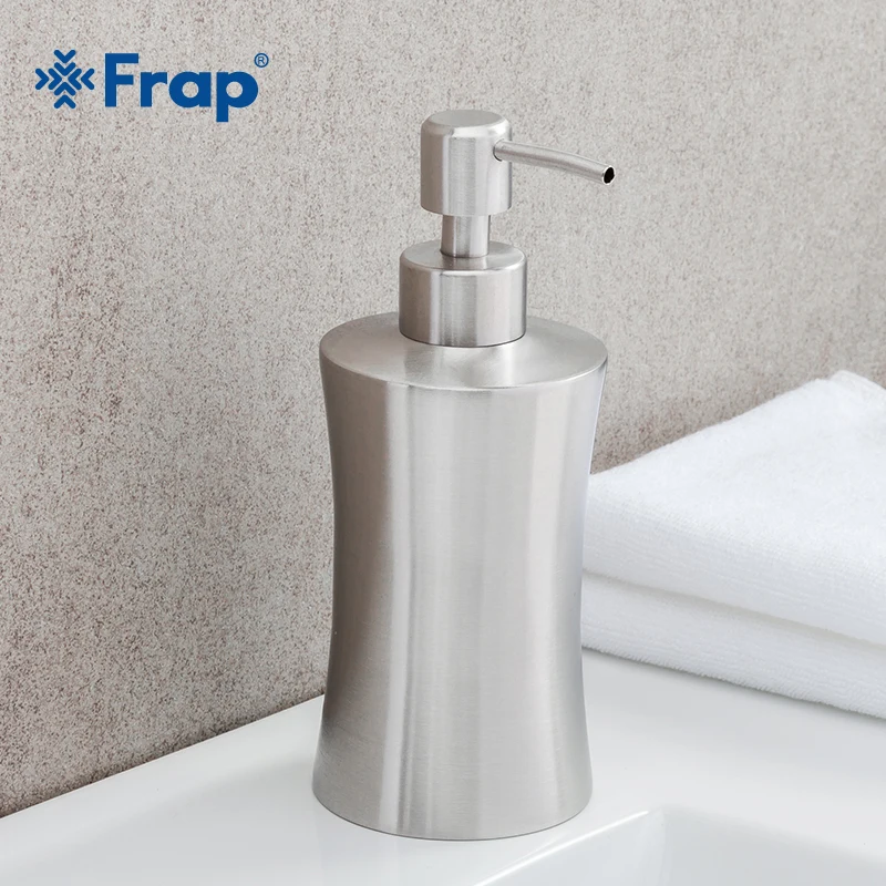 Frap Bathroom Hand Soap Dispenser 304 Stainless steel Dispenser Detergent Liquid Soap Lotion Dispensers Press bottle Y35003