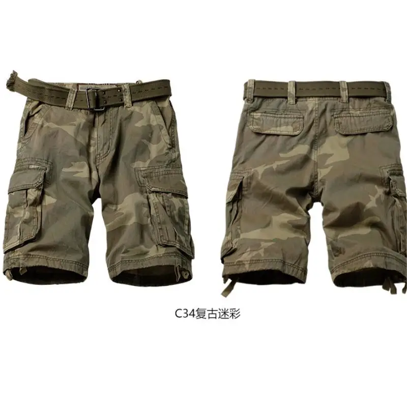 Shorts tácticos camuflaje woodland – Transpirables multibolsillo - imagen 5