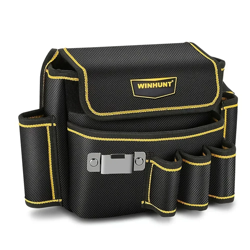 Electrician Tape Waist Bag with WINHUNT Screwdrivers Heavy Duty Tool Belt Pliers Hook Harden Tool Pouch Tool Organizer