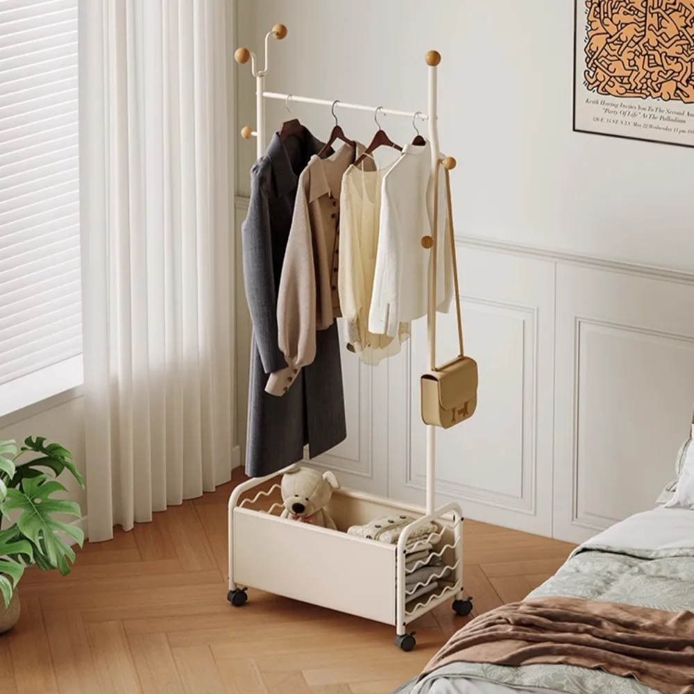 wi-Stylish Minimalist Metal Clothes Rack With Wheels Perfect For Organizing Your Bedroom And Living Room Modern Home Furniture-