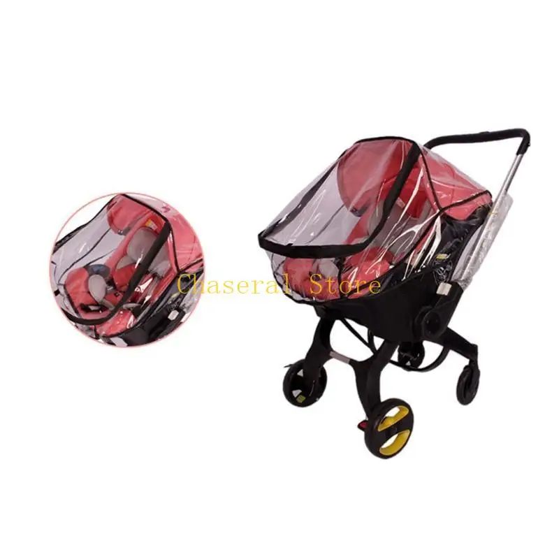 E7CE Baby Stroller Rain Cover Infant Car for Seat Waterproof Windproof Transparent for Pushchair Pram