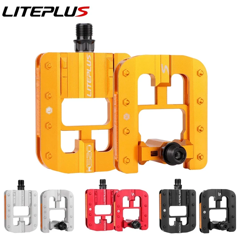 

Велосипедные педали LITEPLUS из цельного алюминиевого сплава, складные, противоскользящие, быстросъемные, для BMX велосипедов
