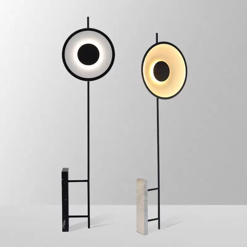 Marble Vertical Floor Lamp Modern Minimalist Floor Lamps Exhibition Hall Corridor Restaurant Lighting Light Baking Paint Lights