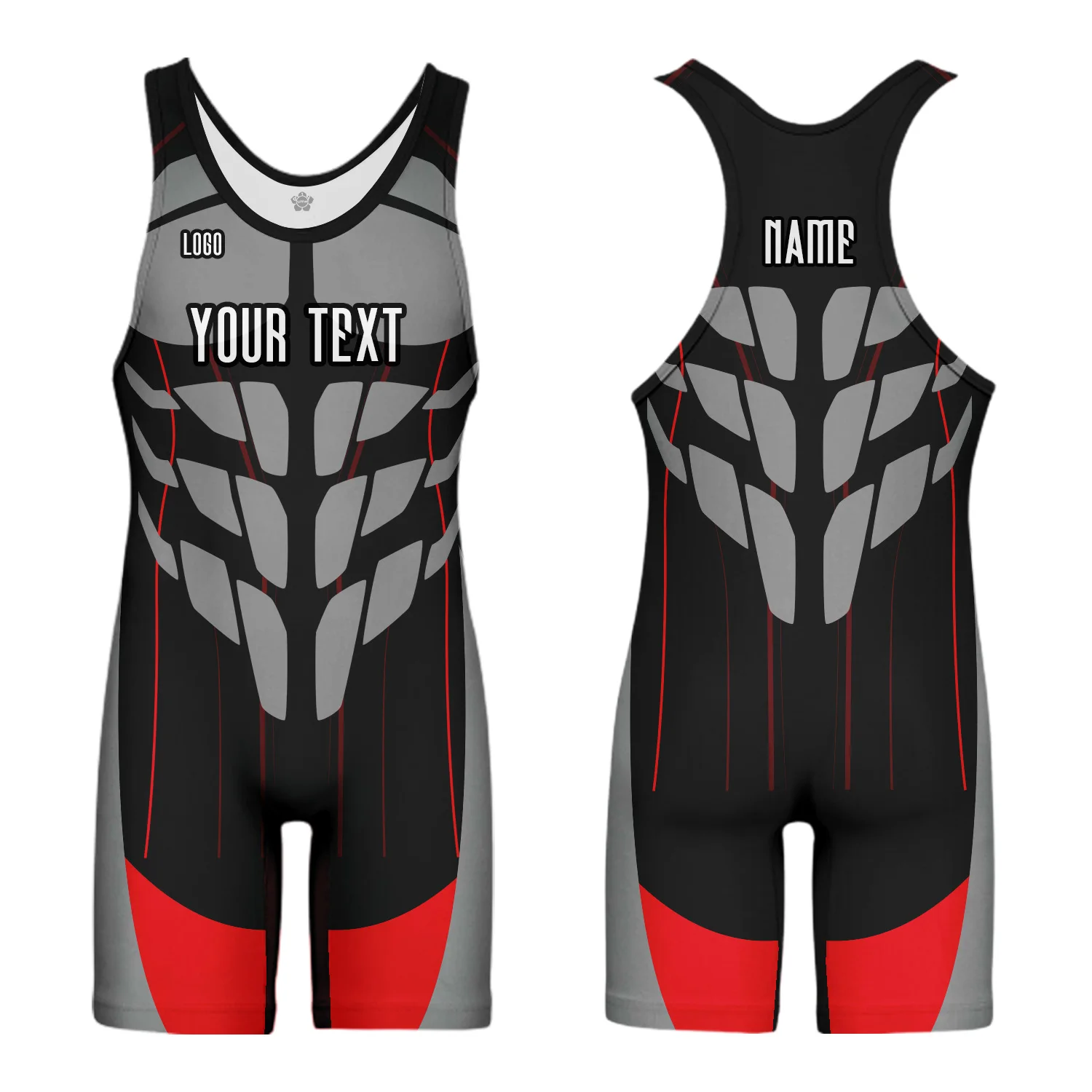 

Custom Unisex Wrestling Singlet Funny Pattern Powerlifting Singlet Comfortable Breathable Sleeveless Jumpsuit Training Uniform