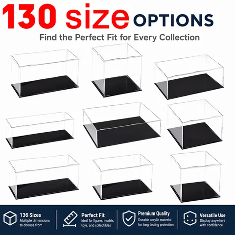 1PC Acrylic Display Box Cube Storage Transparent Small Assembly Dustproof Plastic Case for Collectibles