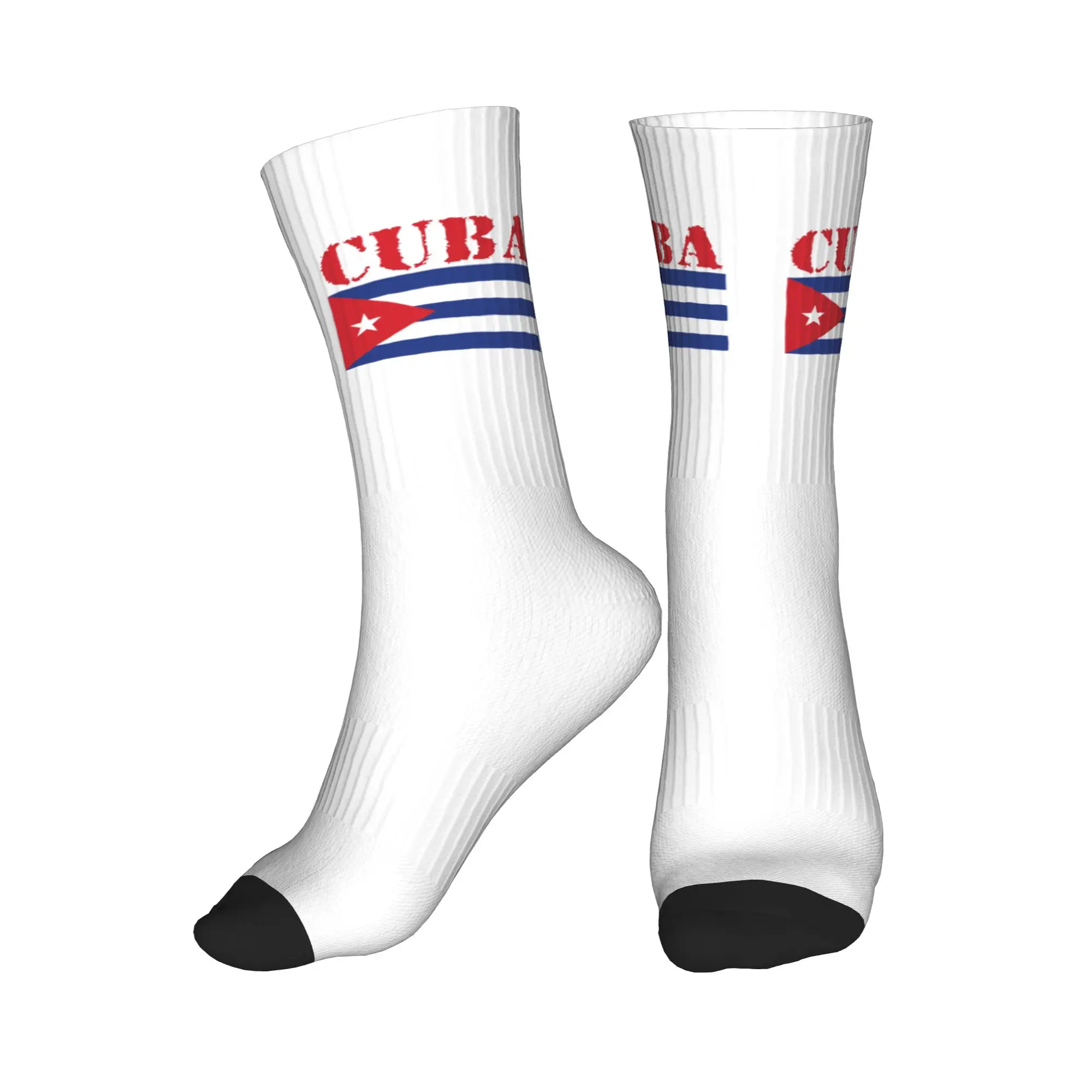 

Cuba Flag Mens Crew Socks Unisex Fashion 3D Printed Dress Socks