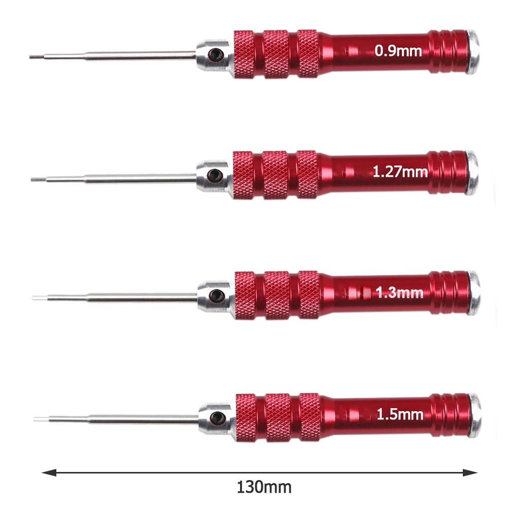 HSS Tools Hex screw driver set Red Handle 0.9 1.27 1.3 1.5mm screwdriver For Rc helicopter Rc toys FPV Racing Drone Cars Boat