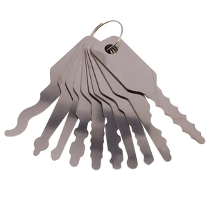 طقم طوارئ قفل السيارة الأوتوماتيكي العالمي ، أداة الباب المفتوح ، طقم المفاتيح ، 10 قطع أفضل 12 جهاز لفتح باب السيارة - رقم 12