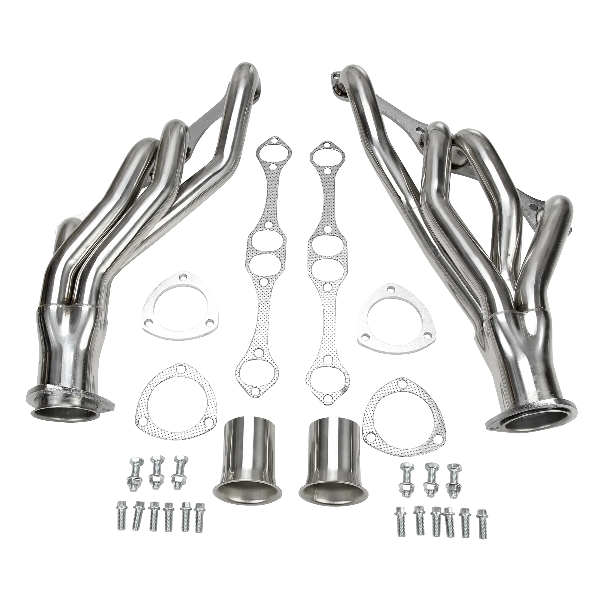 

STAINLESS STEEL EXHAUST HEADER FIT FOR 1978-1992 265-400 SMALL BLOCK GEN I V8 CERAMIC MONTE MALIBU CAMARO CAPRICE