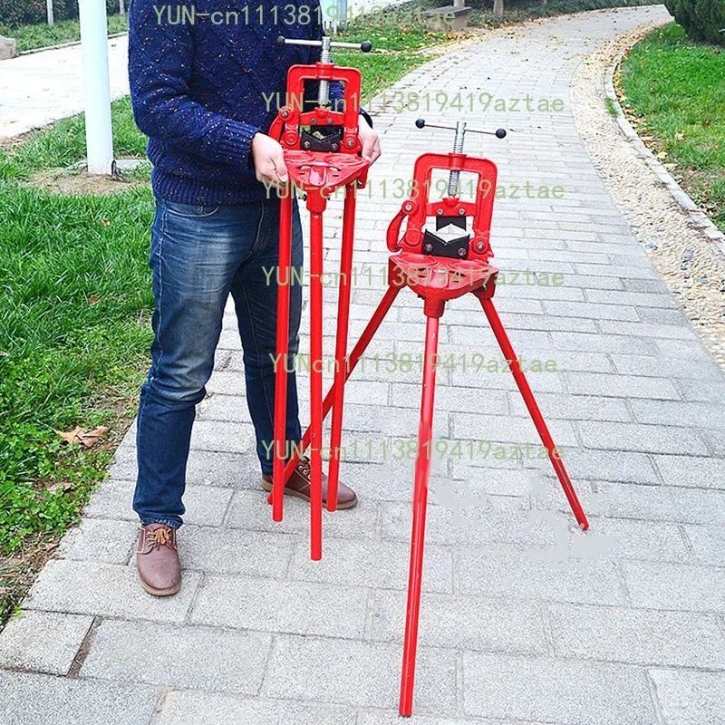 Gantry‑Style Pipe Vise with Legs, No.2/No.3 Steel & Water Pipe Bench Clamp