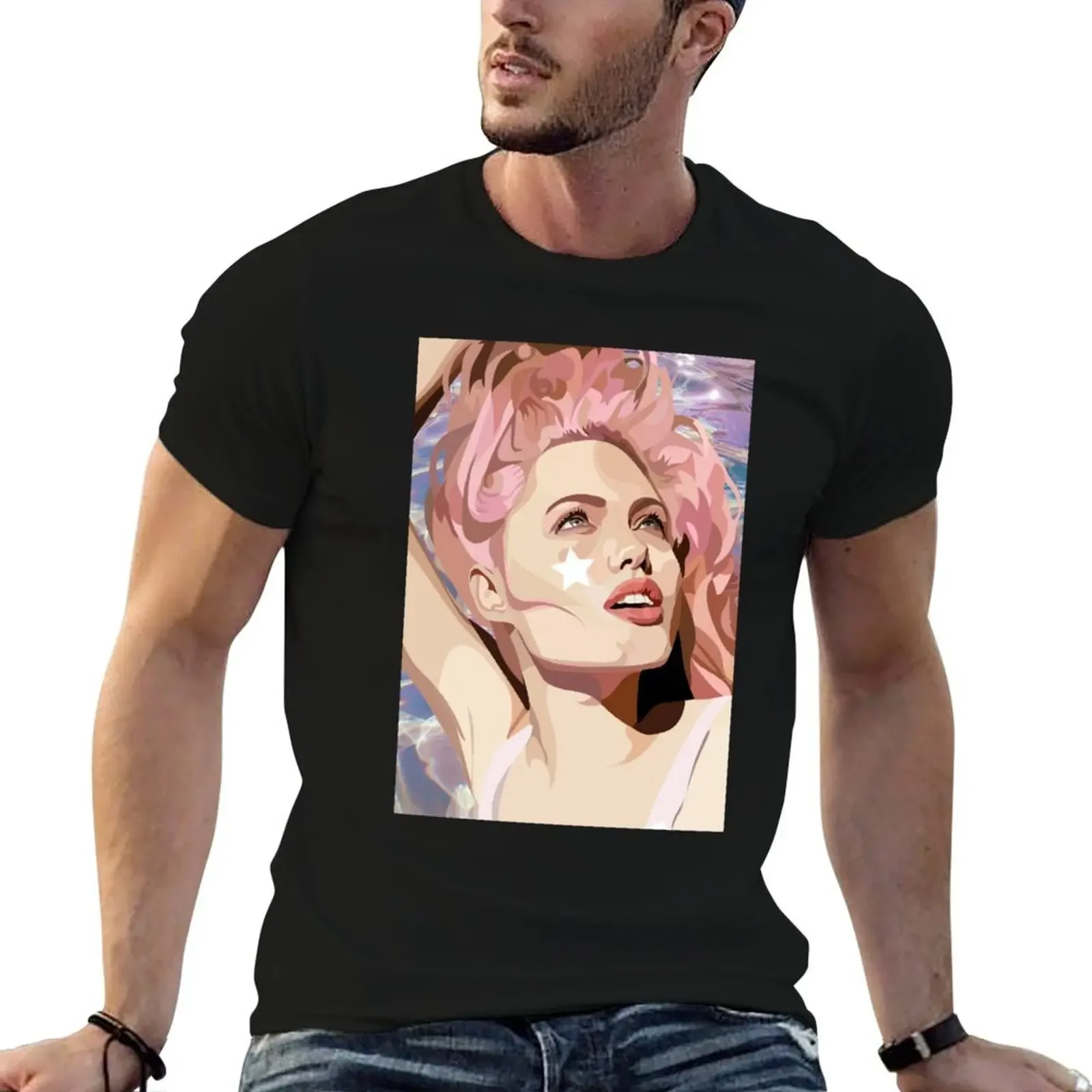 Angelina Jolie T-Shirt vintage graphic tee baggy shirts blanks graphic t shirts mens shirts graphic tee