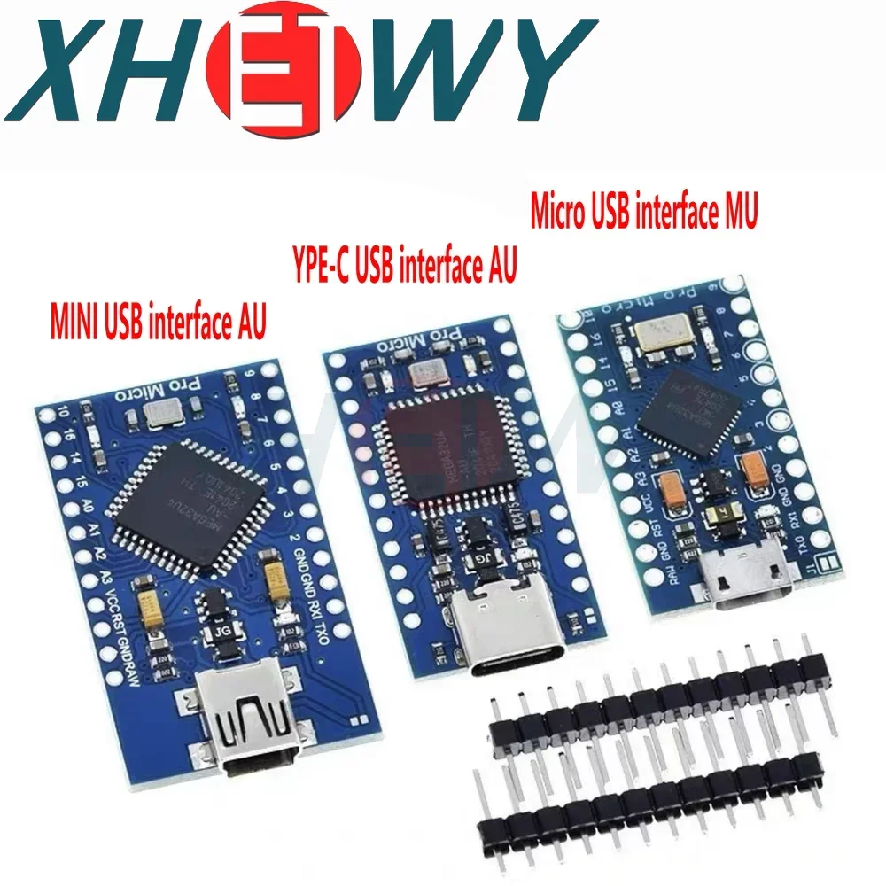 1PCS Pro Micro uses Atmega32U4's own USB update program, 5V/16M microcontroller development board