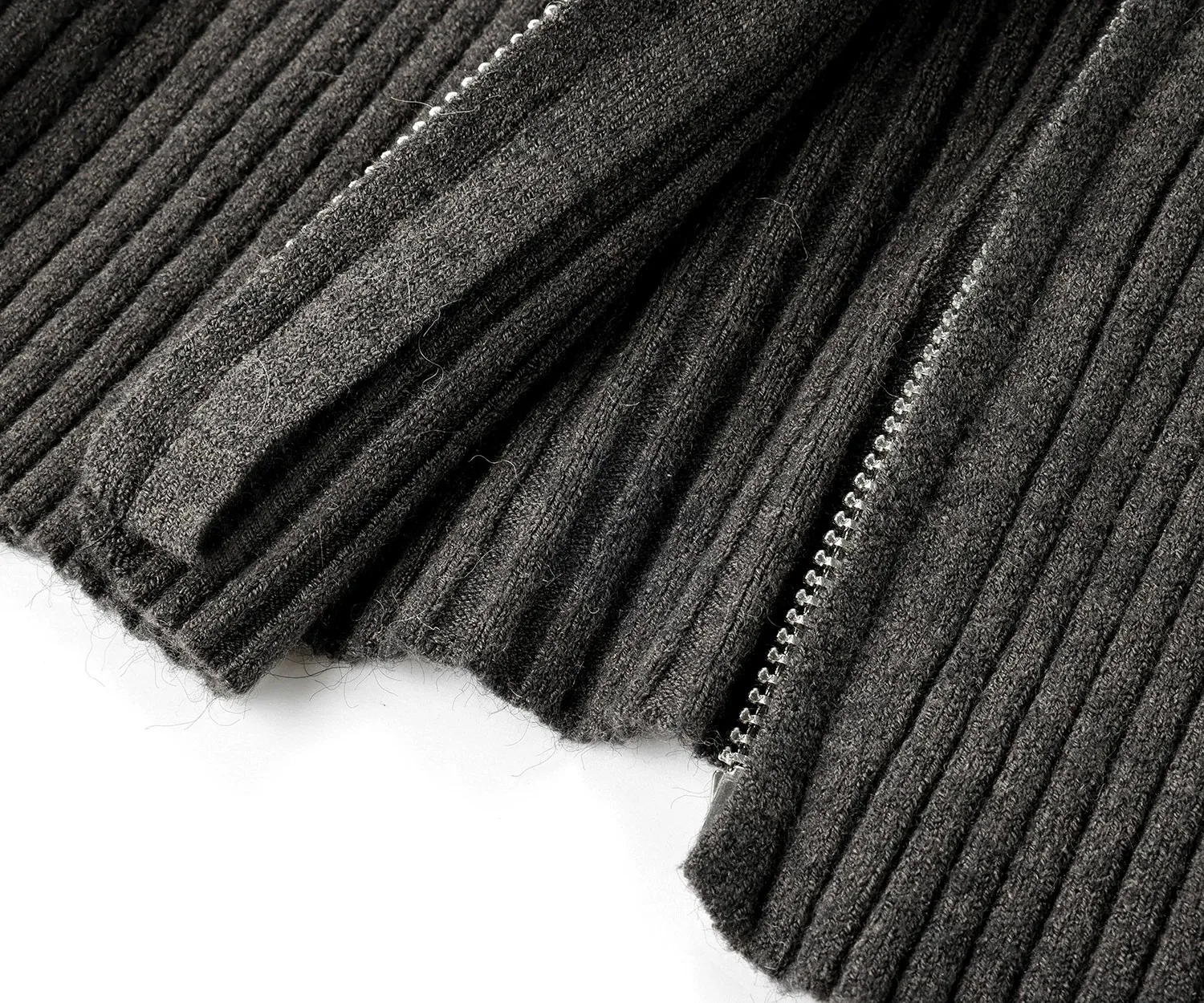 2026 Damen Herbst-Winter Strickjacke Vielseitiger Büro-Slim-Fit Schmeichelhafter Kurzer Reißverschluss-Pullover Koreanischer Langarm-Oberbekleidung – Detail 19