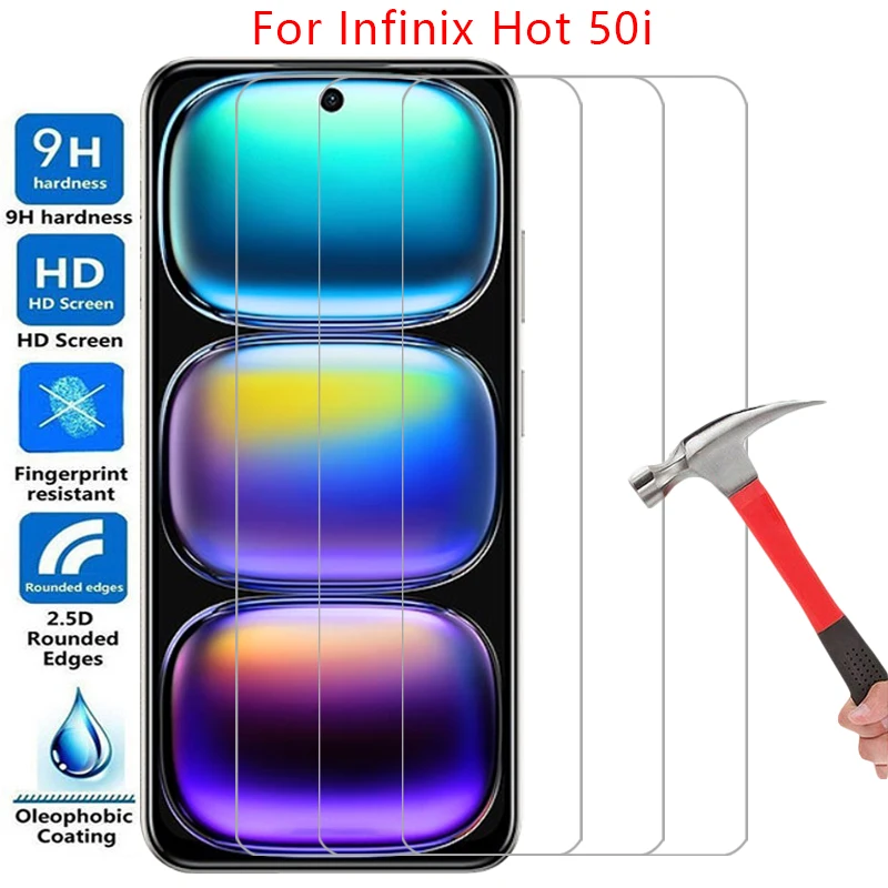 screen protector for infinix hot 50i protective tempered glass on infinity hot50i 50 i i50 phone film glas infini infix ifinix