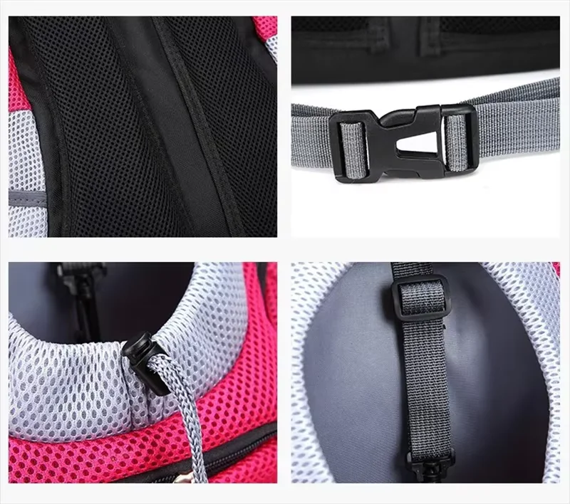 Outside Adjustable Double Shoulder Portable Travel Breathable Backpack Sofe Outdoor Pet Dog Carrier Bag Cat Front Mesh Backpack