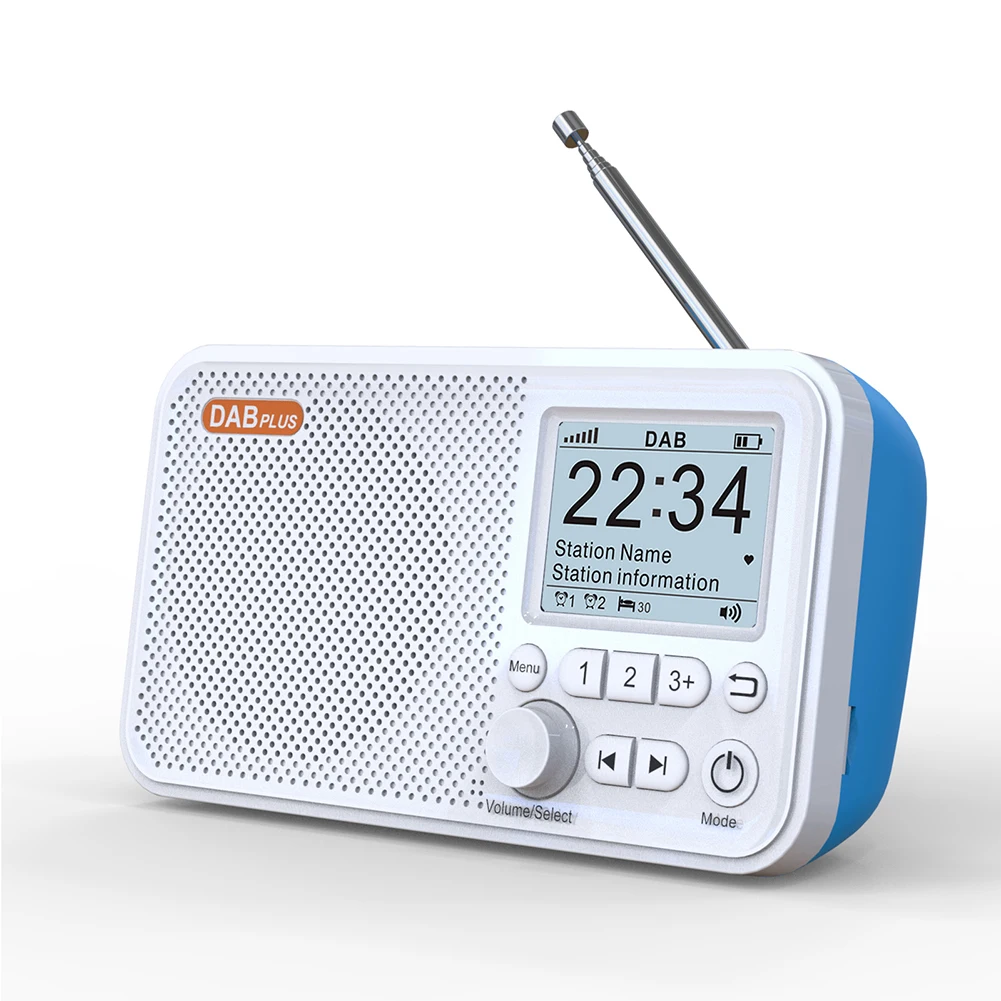 C10 2.4 inch DAB DAB+ FM Digital Radio with Telescopic Antenna Color LCD Display Bluetooth-compatible Broadcasting Radio