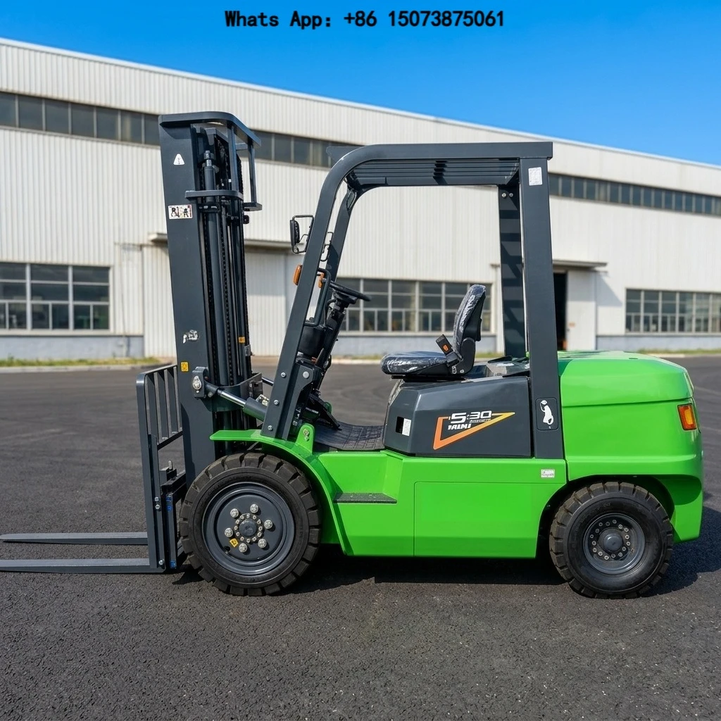 Free delivery, forklift truck 1 ton 1.5  2 , double lift type, lifting height 1m-5m CE ISO certified