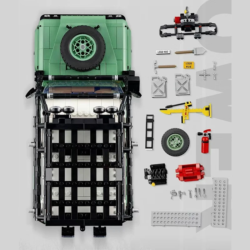 2336pcs New High-Tech Land Rovered Defender 90 Bricks Compatible 10317 Super Off-Road Racing Car Building Blocks Kids Toys Gifts