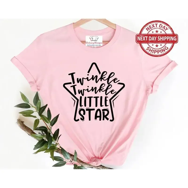 Gender Reveal T Shirt Twinkle Little Star Newborn Baby Bodysuit Pregnancy AnnouncemenT