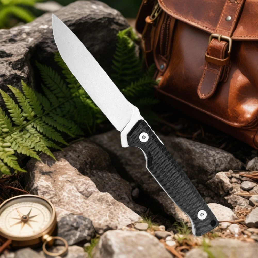 

Durable Tek Full Tang Outdoor Hunting Fixed Blade Knife 8Cr13MoV Blade with G10 Handle Camping Hiking Portable Tool with Sheath