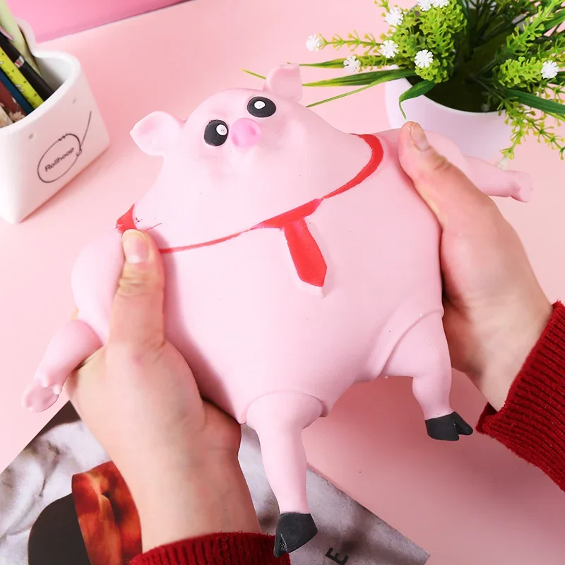 Cute Squeeze Pig Toy Stress Relief Kawaii Decompression Soft Sensory Slow Rebound Pink Animals Vent Toys for Girl Boy Decor