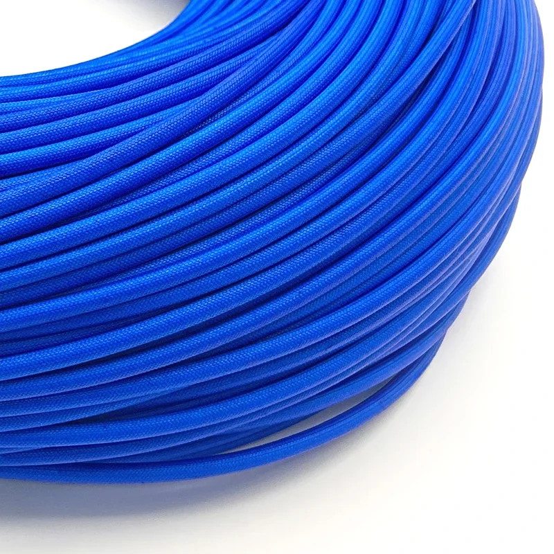 3/5/10M 200 Deg C ID 1~20 mm flame resistant glass fiber fiberglass silicone resin insulate wire cable sleeve pipe tube tubing