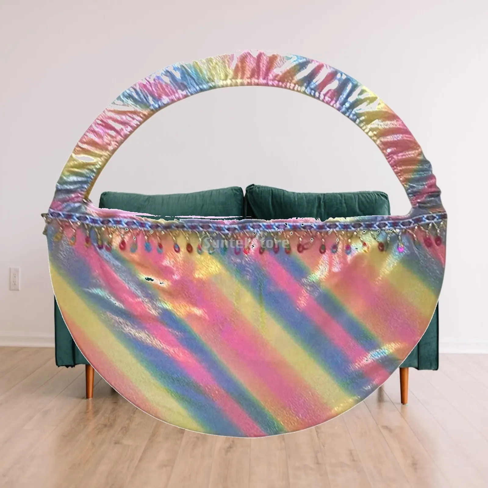 Large Exercise Hoop Organizer Bag Gymnastics Implements Holder Zippered Dance Props Tote for Outdoor Practice