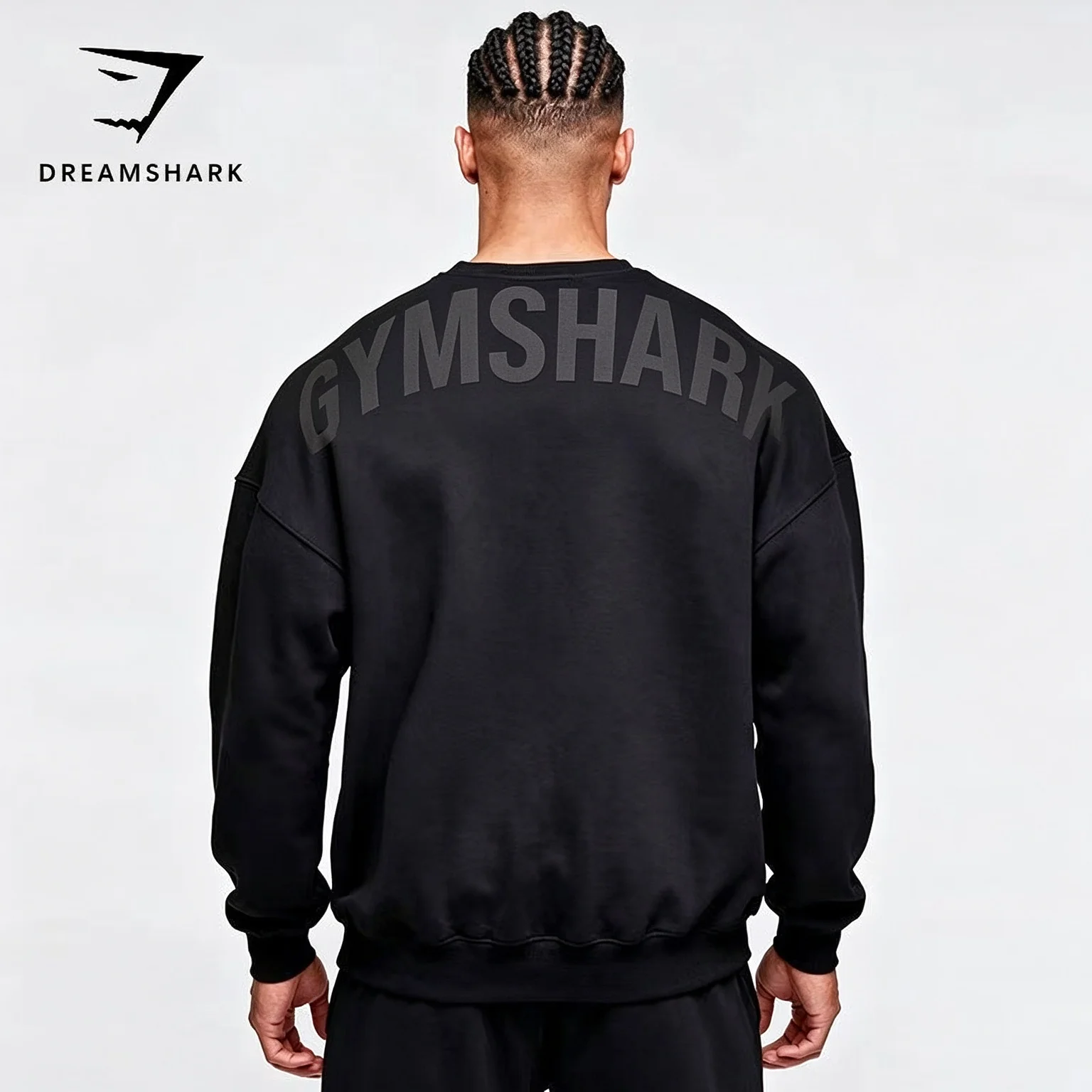 GYM SHARK Jumpsuit with hood - Long-sleeved, loose-fitting, stretchy fitness wear for autumn and winter
