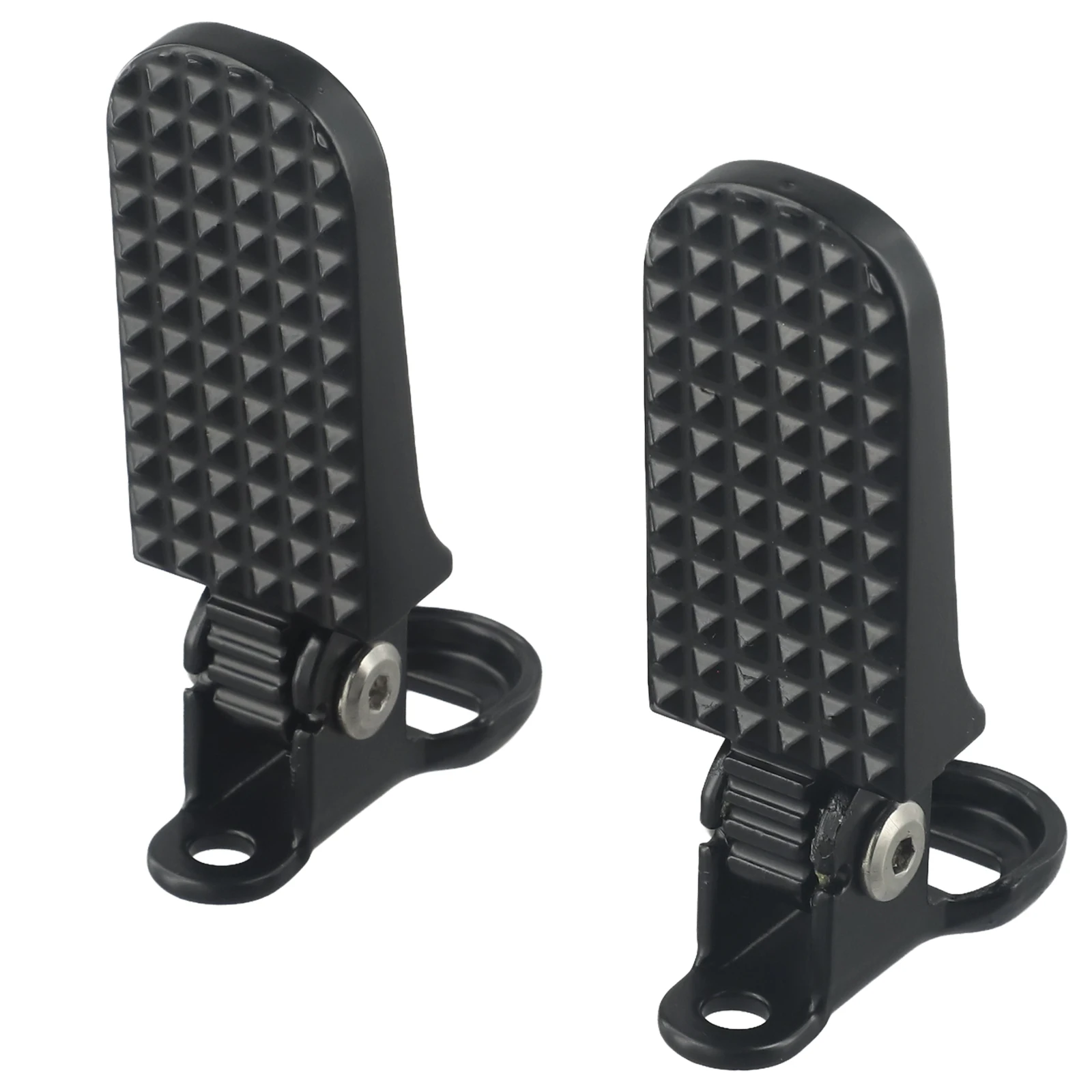 Bicycle Rear Pedal Rear Aluminum Alloy Foot Support Anti Slip Pattern Black  Mountain Replacement Foot Bicycle Parts