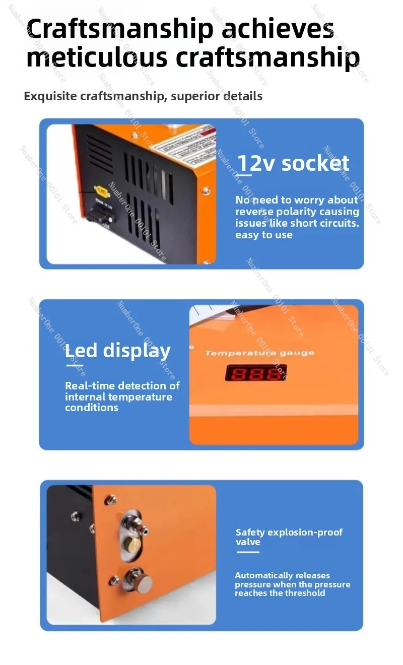12v car horizontal air compressor 4500psi 2025 new portable auto shut-off air pump